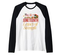 Art culturel de la Force héritée pour Juneteenth Manche Raglan