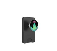 Art d'abduction d'OVNI avec lumière colorée PopSockets PopWallet pour MagSafe