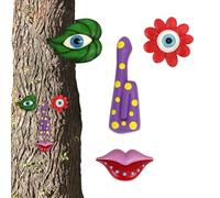 Art d'arbre | Décorations colorées en résine pour tronc, sculpture d'arbre fantaisie, décorations de clôture, décoration d'arbre de jardin extérieur pour décoration murale