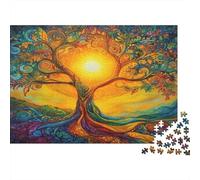 Art d'arbre Vibrant Style Fantastique psychédélique1000 Pièces, Puzzle Impossible pour Adultes, Cadeaux, pour Enfants52x38cm/1000pcs