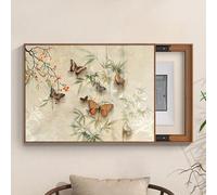 Art D'armoire De Distribution Caché, Peinture De Panneau Décoratif, Dissimulation De Boîte De Compteur Électrique, Décoration Murale De Tableau De Distribution(Butterfly 2-L,31.5x23.6in)