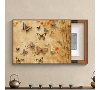 Art D'armoire De Distribution Caché, Peinture De Panneau Décoratif, Dissimulation De Boîte De Compteur Électrique, Décoration Murale De Tableau De Distribution(Butterfly 1-F,31.5x23.6in)
