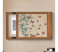Art D'armoire De Distribution Caché, Peinture De Panneau Décoratif, Dissimulation De Boîte De Compteur Électrique, Décoration Murale De Tableau De Distribution(Butterfly 3-R,23.6x19.7in)