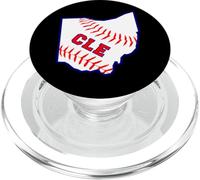 Art de Baseball du Centre-Ville de Cleveland (Ohio) CLE Love The Land Gifts PopSockets PopGrip pour MagSafe
