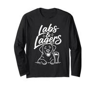 Art de Brasserie Amusant pour Les Amateurs de bière Labrador de Labs and Lagers Manche Longue
