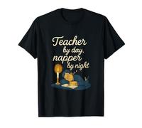 Art de Bureau Teacher Off Duty Napper by Night Candle T-Shirt