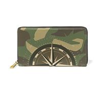 Art De Camouflage Portefeuille Zipper Long Bourse en Cuir Véritable avec Titulaire de la Carte de Crédit pour Téléphone Femmes Fille Hommes