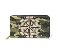 Art De Camouflage Portefeuille Zipper Long Bourse en Cuir Véritable avec Titulaire de la Carte de Crédit pour Téléphone Femmes Fille Hommes