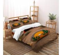 Art de campement dans Le désert Literie en Dessin animé Fantaisie Art 3D Microfibre avec Fermetures Éclair pour Adultes Super King(260x220cm)