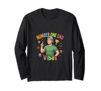 Art de célébration Amusant pour Les pères Number One Dad Vibes Manche Longue