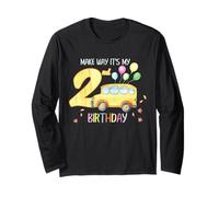 Art de célébration du 2e Anniversaire d'un Bus Scolaire pour Tout-Petits Manche Longue