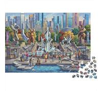 Art de Central Park, New York Puzzle en Bois 500 Pièces Adultes Et Enfants,Dès 14 Ans,Déco Murale,Anti-Stress,Défi,Premium,Bois,Jeu Éducatif, Casse-tête,Détente (52x38cm)