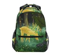 Art De Cerf Élan Or Vert Cartable Sac à Dos Ecole étudiant Scolaire d'ordinateur pour Voyage Ados Filles Garçons Enfant