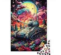 Art de Char psychédélique 1000 Pièces Carton Épais Jeu De Puzzle Senior Jigsaw Enthusiastes Décompression Concentration Décoration Murale 70x50cm/1000pcs