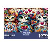 Art de Chat coloré Pièces À Surface Lisse pour Améliorer La Patience, La Concentration Et Les Capacités Cognitives Pendant Le Temps Libre 38x26cm/1000pcs