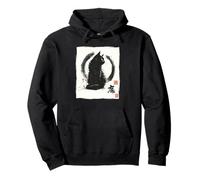 Art de Chat Japonais Vintage Sumi-e Enso Circle Cool Looking Sweat à Capuche