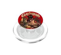Art de Chat Noir en Argile pour Amateurs de Créativité PopSockets PopGrip pour MagSafe
