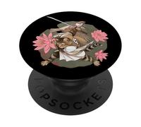 Art de Chat samouraï, Tatouage Japonais Vintage Ukiyo-e Warrior PopSockets PopGrip Adhésif