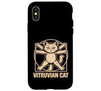 Art de Chat vitruvien Anatomie féline Funny Kitty Lover Coque pour iPhone X/XS