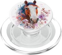 Art de Cheval Aquarelle pour Filles Aimant Les Chevaux PopSockets PopGrip pour MagSafe