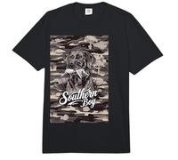 Art de Chien de Chasse du Labrador avec Script Southern Boy Comfort Colors Adult Heavyweight T-Shirt