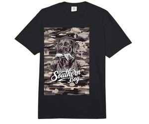 Art de Chien de Chasse du Labrador avec Script Southern Boy Comfort Colors Adult Heavyweight T-Shirt