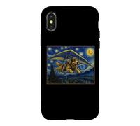 Art de Chien Golden Retriever en vol à lac Coque pour iPhone X/XS