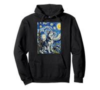 Art de Chien Husky de Sibérie Van Gogh Nuit étoilée Sweat à Capuche