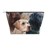 Art de Chiot de Chien de Labrador Retriever, Trousse de Toilette Trousse de Maquillage Sac à cosmétiques Trousse de Toilette de Voyage Portable