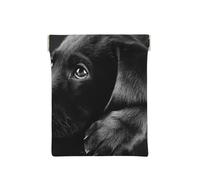 Art de Chiot Labrador Noir, Sac de Rangement pour Femmes, Portefeuille supérieur à Presser, Petit Porte-Monnaie, Pochette de Changement