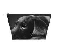 Art de Chiot Labrador Noir, Trousse de Toilette Trousse de Maquillage Sac à cosmétiques Trousse de Toilette de Voyage Portable