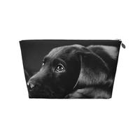 Art de Chiot Labrador Noir, Trousse de Toilette Trousse de Maquillage Sac à cosmétiques Trousse de Toilette de Voyage Portable