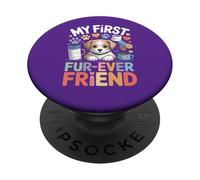 Art de Chiot Mignon de Mon Premier ami en Fourrure PopSockets PopGrip Adhésif