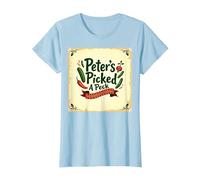 Art de comptines Picked A Peck de Peter T-Shirt, Femme, Bleu Céleste, 3XL