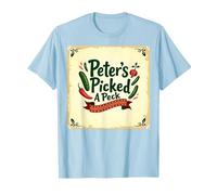 Art de comptines Picked A Peck de Peter T-Shirt, Homme, Bleu Céleste, L