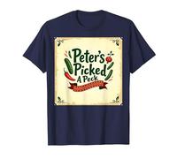 Art de comptines Picked A Peck de Peter T-Shirt, Homme, Bleu Marine, XL