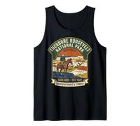 Art de Cowboy Vintage des Badlands du Parc National Theodore Roosevelt Débardeur