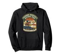 Art de Cowboy Vintage des Badlands du Parc National Theodore Roosevelt Sweat à Capuche