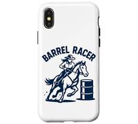 Art de Cowgirl avec Cavalier de Western Barrel Racing Coque pour iPhone X/XS