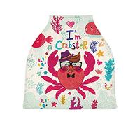 Art De Crabe Graffiti Housse de Canopée pour Poussette,Siège de Voiture pour Bébé Dais Siège Auto Couverture D'Allaitement Pare-Soleil Respirant Extensible pour Bébé
