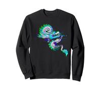 Art de créatures mythiques à Distorsion numérique de Cyber Dragon Sweatshirt