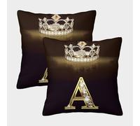 Art de Design de Lettres Cool A Taie d'oreiller 3D pour Campeurs Lavable en Machine Respirante Résistante pour Le Camping Voyage Voiture 40x40cm