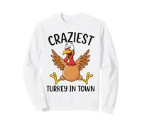 Art de Dessin animé Amusant de Thanksgiving de la Turquie la Plus Folle en Ville Sweatshirt