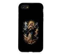 Art de dévotion catholique sacré de la Vierge Marie Parmi Les Anges Coque pour iPhone SE (2020) / 7/8
