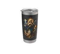 Art de dévotion catholique sacré de la Vierge Marie parmi les anges Gobelet isotherme en acier inoxydable double paroi