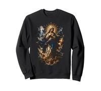 Art de dévotion catholique sacré de la Vierge Marie Parmi Les Anges Sweatshirt