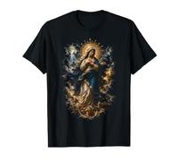 Art de dévotion catholique sacré de la Vierge Marie Parmi Les Anges T-Shirt Graphique avec Valeur