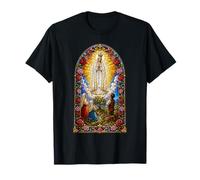 Art de dévotion en mosaïque catholique Notre-Dame Marian Apparition T-Shirt