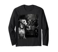 Art de Fumer Une Cigarette avec des Chiens Cool Whippet Manche Longue