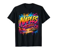 Art de Graffiti Tropical au Coucher du Soleil à Naples en Floride T-Shirt